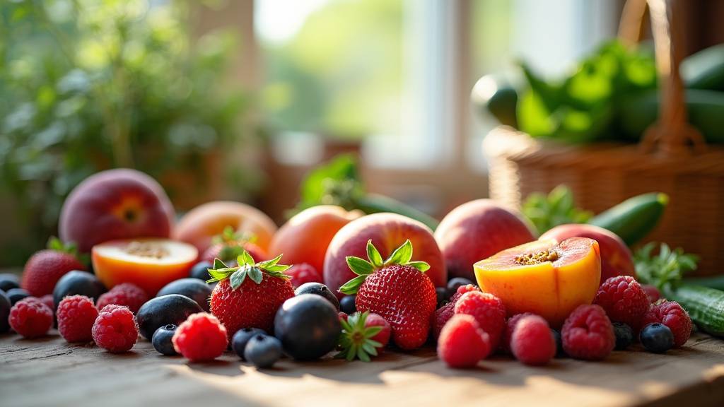 Diverses salades estivales colorées avec légumes frais et herbes aromatiques